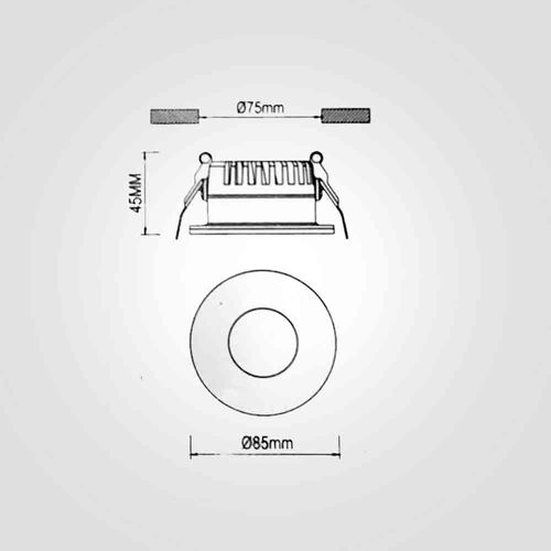 שקוע תקרה מיקי לבן CCT 5W IP54 