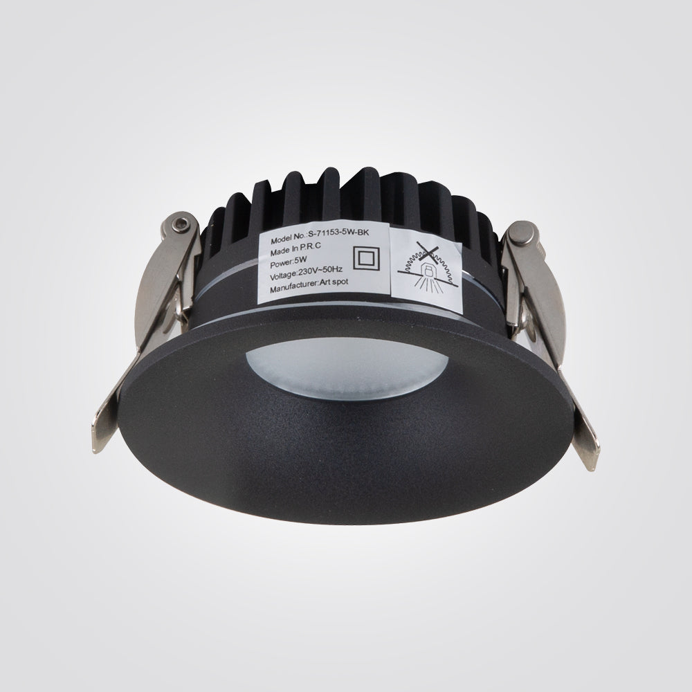שקוע תקרה מיקי שחור CCT 5W IP54 