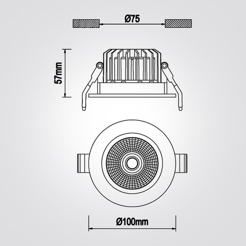 שקוע תקרה מיקי לבן CCT 10W IP54 