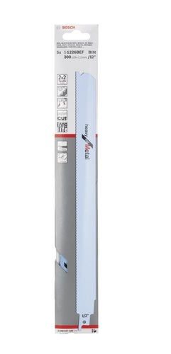 סט 5 מסוריות חרב למתכת עד 300 מ”מ Bosch S1226BEF