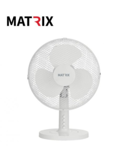 מאוורר מעוצב 40W שולחן 12" לבן 3 להבים MATRIX