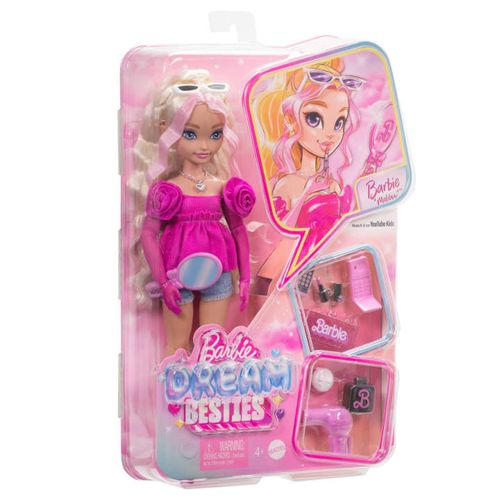 Barbie Dream Besties Barbie “Malibu” Fashion Doll With 8 Makeup & Hair Themed Accessories