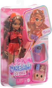 Barbie Dream Besties Doll and Accessories, Teresa Posable Fashion Doll with Brown Hair and Hair Clips, 10 Video Game Themed Pieces