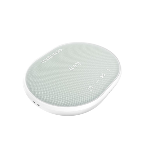 משטח טעינה אלחוטית עם רמקול בלוטוס מובנה Sonic Charge 500 לבן