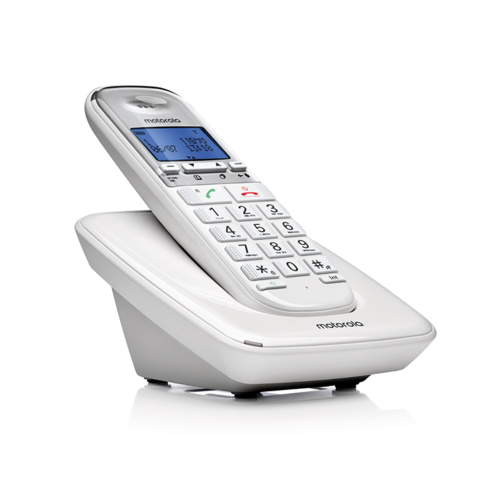 טלפון אלחוטי מתקדם עם תפריט בעברית S3001 לבן