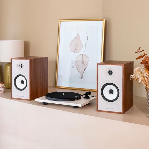 רמקולים מוגברים ופטיפון 1 Triangle BR03 CONNECT + Pro-Ject LUNAR