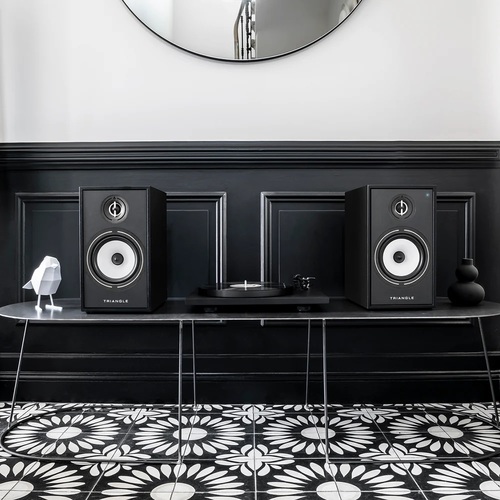 רמקולים מוגברים ופטיפון 1 Triangle BR03 CONNECT + Pro-Ject LUNAR