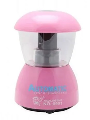 מחדד חשמלי (על סוללות)  AUTOMATIC PENCIL (ורוד) 