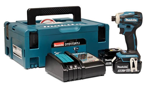 סט מברגת אימפקט נטענת 18V דגם DTD172RTJ מקיטה Makita