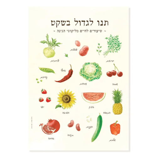 הדפס שנה בגינה - תנו לגדול בשקט