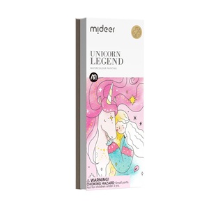 MIDEER חוברת צביעה בצבעי מים- חד קרן