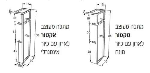 ארון אמבטיה תלוי קוריאן שארלוט מידה 80-120 סמ