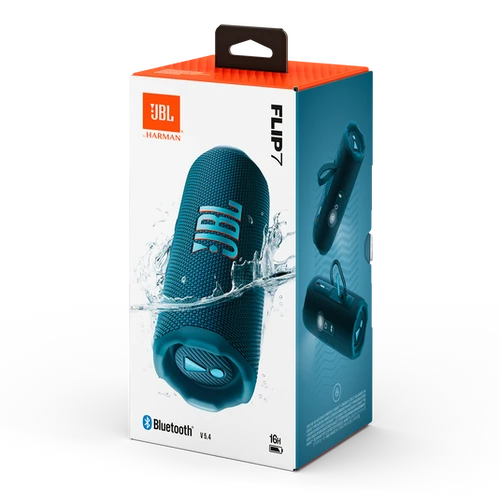 רמקול נייד JBL FLIP 7 - כחול יבואן רשמי