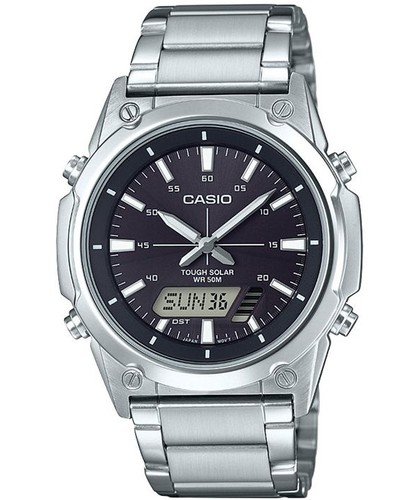 CASIO AMW-S820D-1A אנלוגי-דיגיטלי מנגנון סולארי