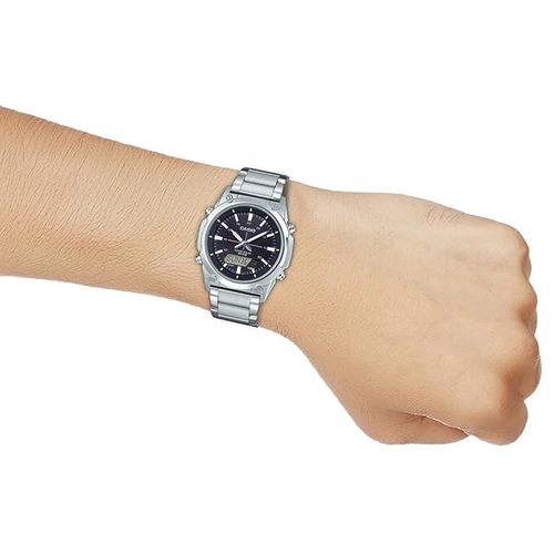 CASIO AMW-S820D-1A אנלוגי-דיגיטלי מנגנון סולארי