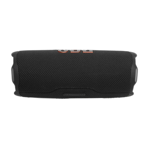 JBL Flip 7 שחור – מבט מהצד על עיצוב קומפקטי