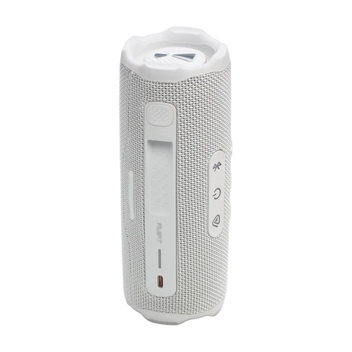 רמקול בלוטות' JBL Flip 7 לבן עם כפתורי שליטה