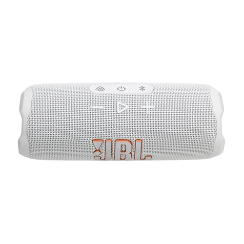 JBL Flip 7 לבן פועל בחיבור Bluetooth 5.4