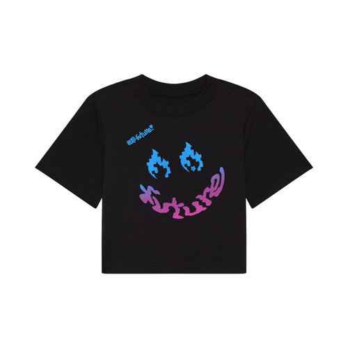 חולצה קצרה לנשים פוקס שחור - FOX W HELLO FOX SS BABY TEE V25 
