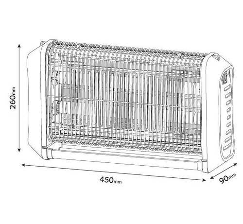 קטלן יתושים 20W אולטרא סגול 40 לדים אומגה Omega