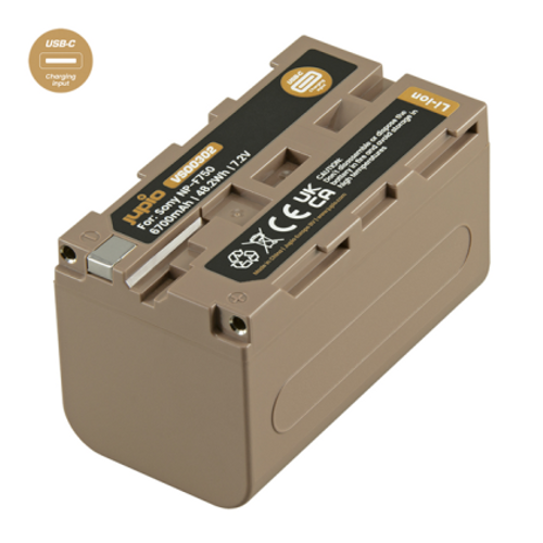 סוללה חלופית למצלמות סוני Jupio NP-F750 ULTRA USB-C