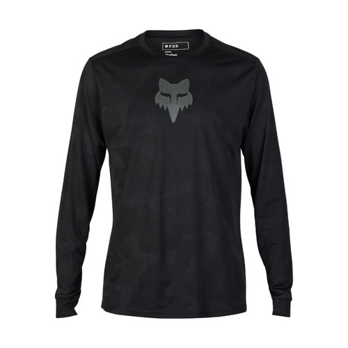 חולצת רכיבה ארוכה פוקס שחור - FOX RACING RANGER TRU DRI LS JERSEY V25