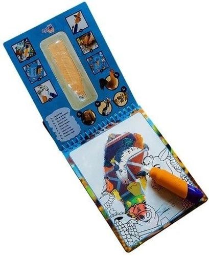 חוברת צביעה טוש מים, מדבקות ותלת מימד 3 ב 1 - בעלי חיים