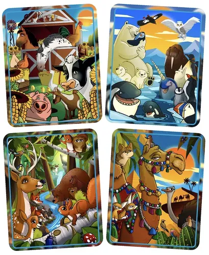 חוברת צביעה טוש מים, מדבקות ותלת מימד 3 ב 1 - בעלי חיים