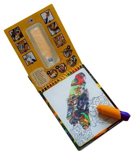 חוברת צביעה טוש מים, מדבקות ותלת מימד 3 ב 1 - נוסעים בזמן