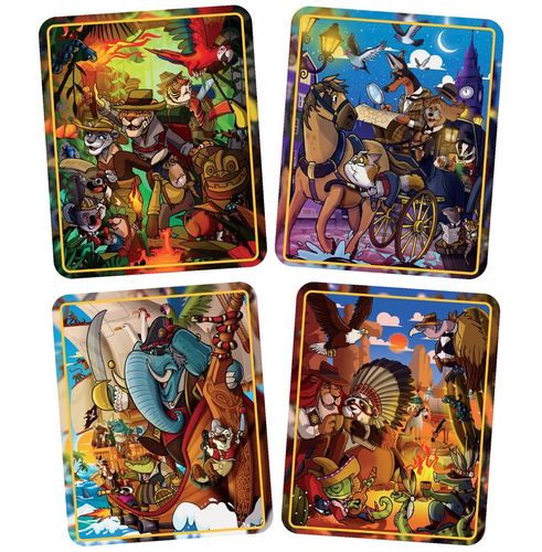 חוברת צביעה טוש מים, מדבקות ותלת מימד 3 ב 1 - נוסעים בזמן