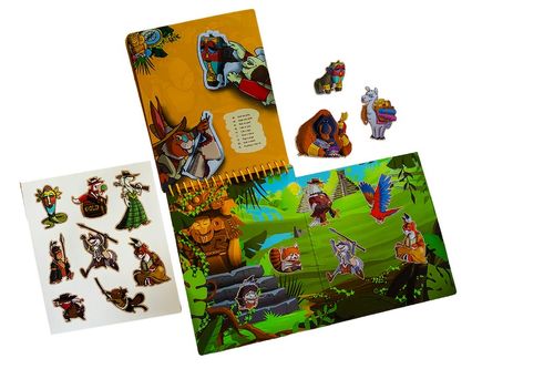 חוברת צביעה טוש מים, מדבקות ותלת מימד 3 ב 1 - נוסעים בזמן