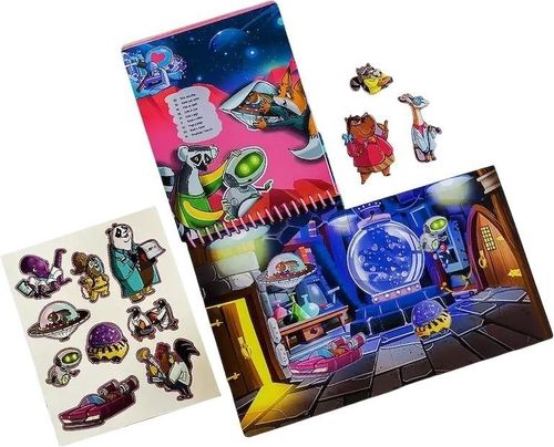 חוברת צביעה טוש מים, מדבקות ותלת מימד 3 ב 1 - הרפתקה קסומה