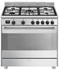 תנור משולב כיריים גז רוחב 90 ס"מ סמג SMEG דגם BG91 Inox