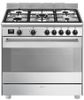 תנור משולב כיריים גז רוחב 90 ס"מ סמג SMEG דגם BG91 Inox  **מתצוגה**