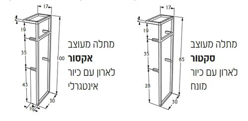 ארון אמבטיה תלוי קוריאן שארלוט מידה 80-120 סמ