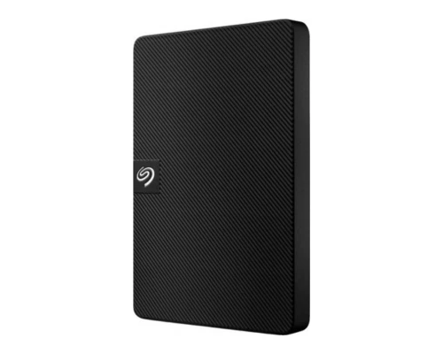 כונן קשיח חיצוני מבית Seagate עם נפח אחסון של 1TB וממשק מהיר של USB 3.0 בצבע שחור