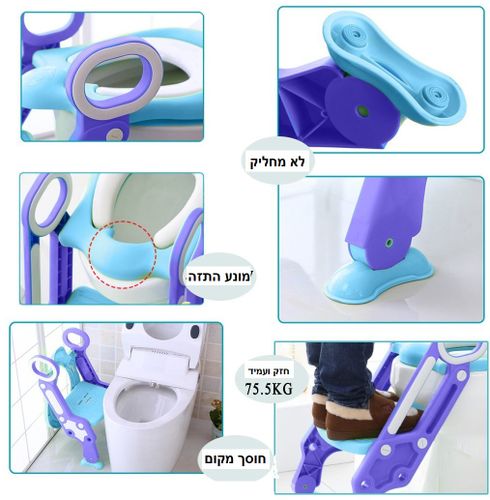 ישבנון מרופד לפעוט עם מונע החלקה ומונע התזה - ירוק