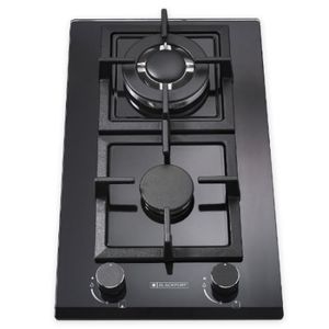 כיריים גז דומינו זכוכית שחורה מבית BLACKPUNT דגם BL323BK