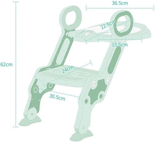 ישבנון מרופד לפעוט עם מונע החלקה ומונע התזה - ירוק