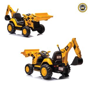 טרקטור ממונע עם כף העמסה וכף חפירה CAT 12V