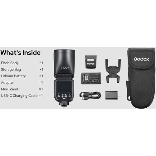 פלאש Godox V100-C למצלמות Canon