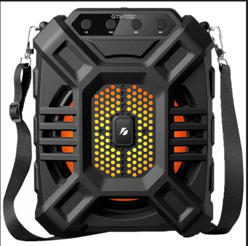 בידורית קריוקי Greatnice GTS-1222 10W קומפקטית 6.5 אינץ׳ עם תאורת RGB + מיקרופון חוטי