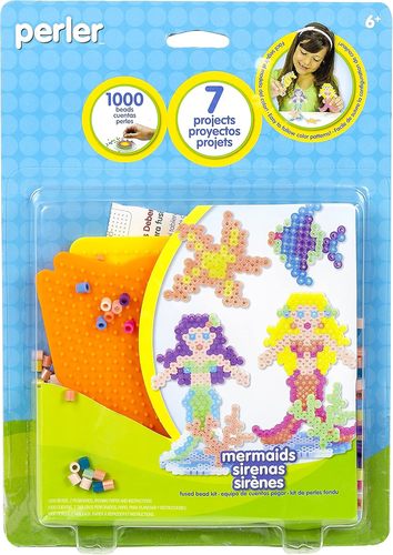 ערכת יצירה ב- חרוזי גיהוץ , דגם MERMAIDS מבית PERLER