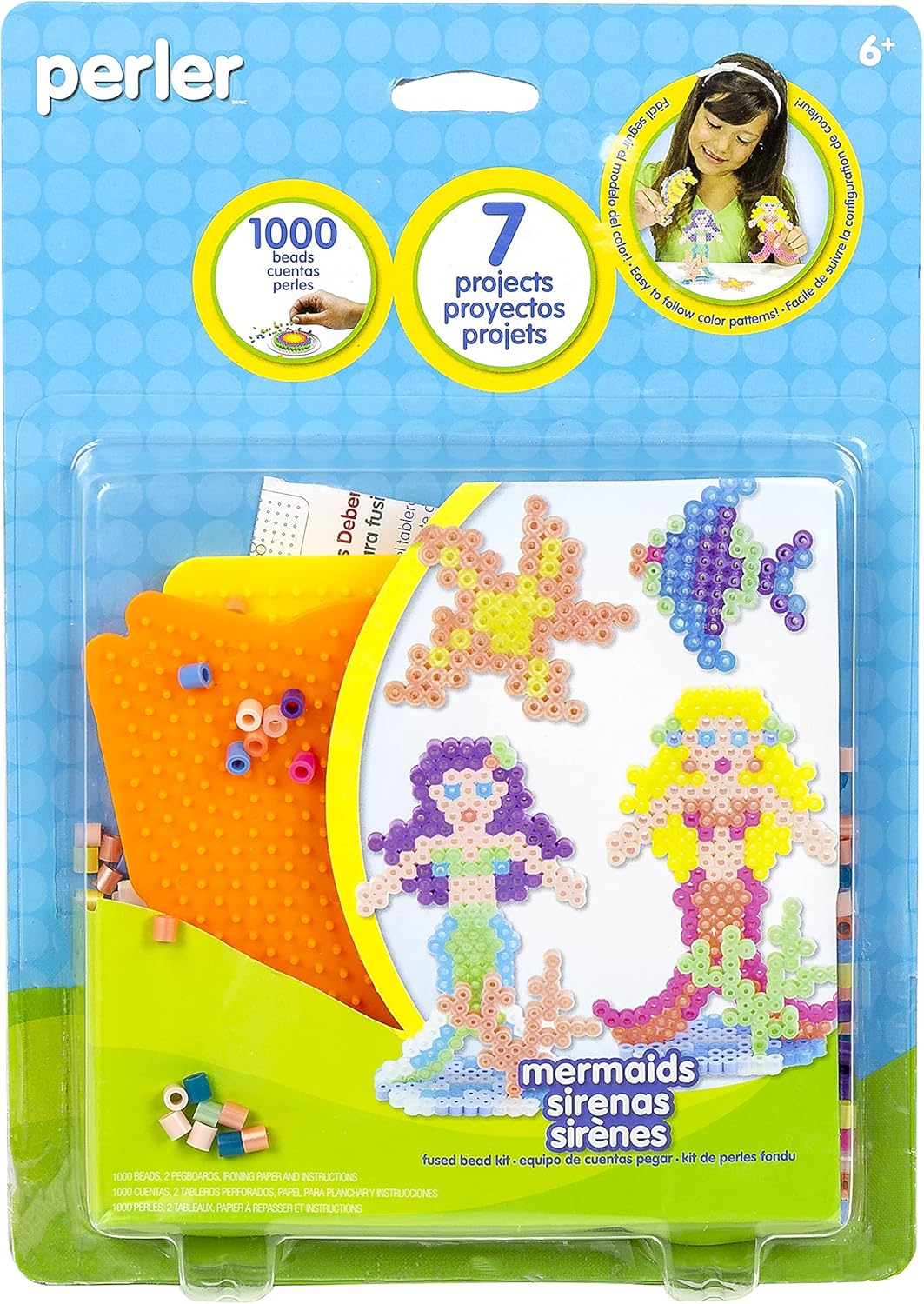 ערכת יצירה ב- חרוזי גיהוץ , דגם MERMAIDS מבית PERLER
