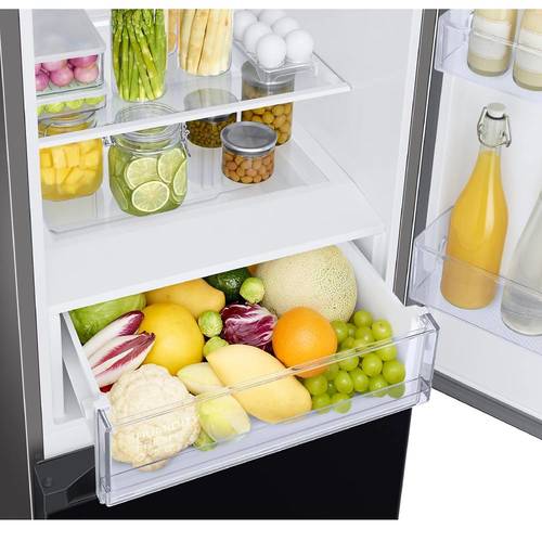 מקרר מקפיא תחתון 344 ליטר Samsung Bespoke RB35C62225-BK זכוכית שחורה