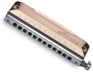 מפוחית כרומטית Cross System בציפוי Pink Gold יוקרתי TOMBO