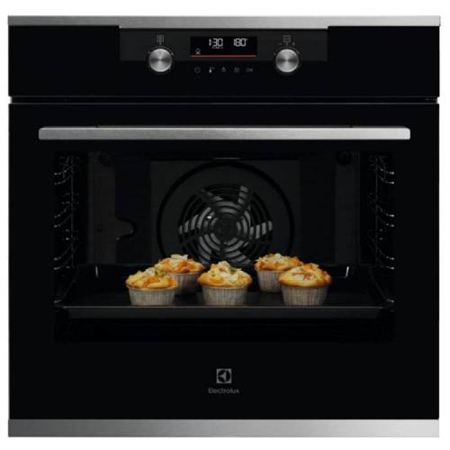 תנור בנוי פירוליטי 72 ליטר Electrolux EOP5322X EvenCooking זכוכית שחורה נירו'