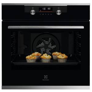 תנור בנוי פירוליטי 72 ליטר Electrolux EOP5322X EvenCooking זכוכית שחורה נירו'