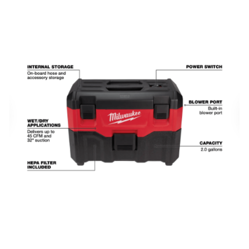 088020 שואב מילווקי, מפוח מילווקי, milwaukee blower