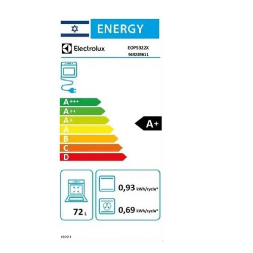 תנור בנוי פירוליטי 72 ליטר Electrolux EOP5322X EvenCooking זכוכית שחורה נירו' | איטליה